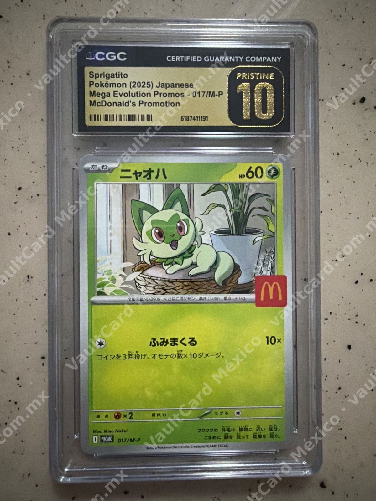 Sprigatito (Nyahoja) 017/M-P Promo McDonald's Japonés - CGC Pristine 10