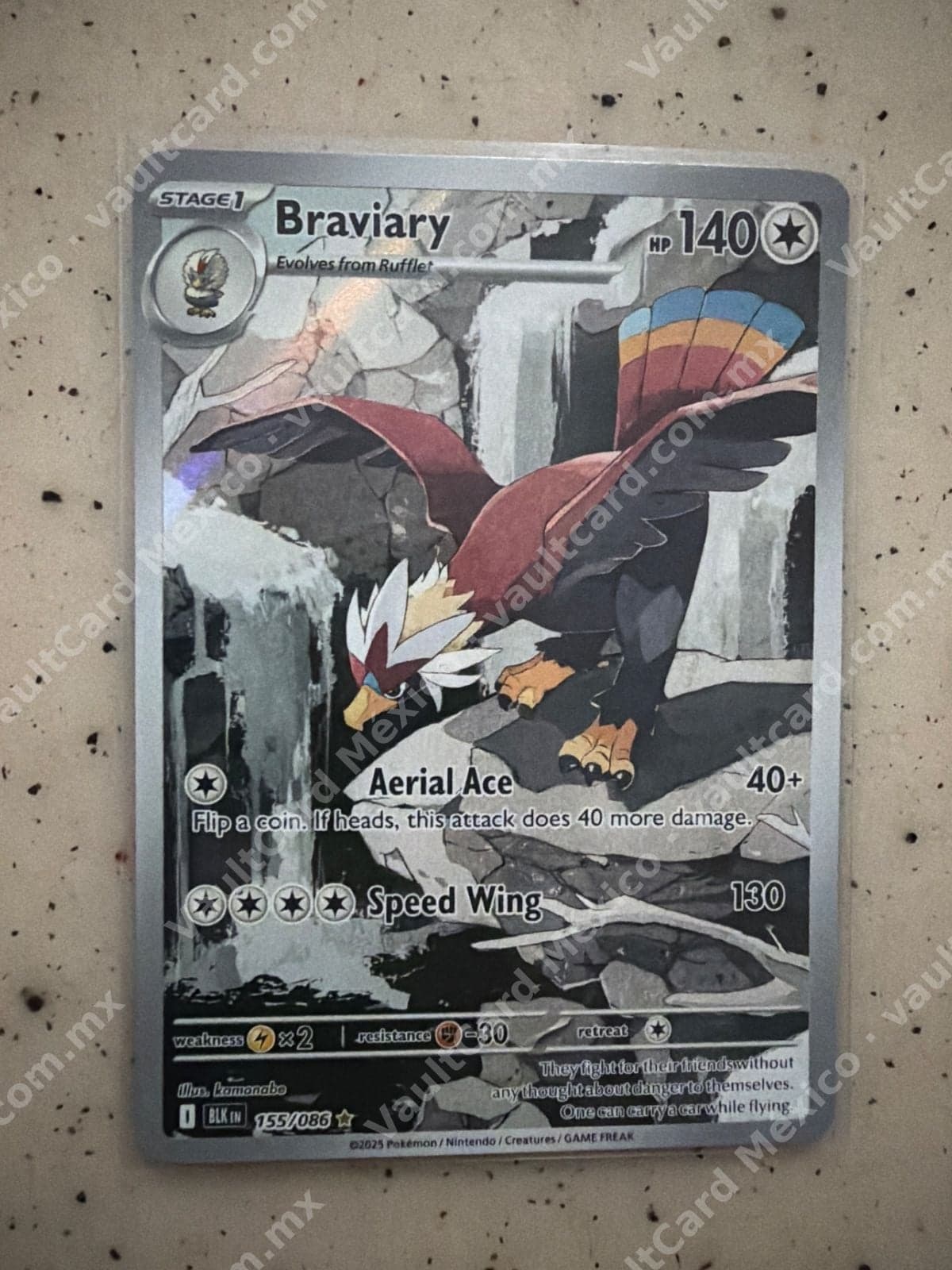 Braviary 155/086 - (BLK) Inglés - Illustration Rare