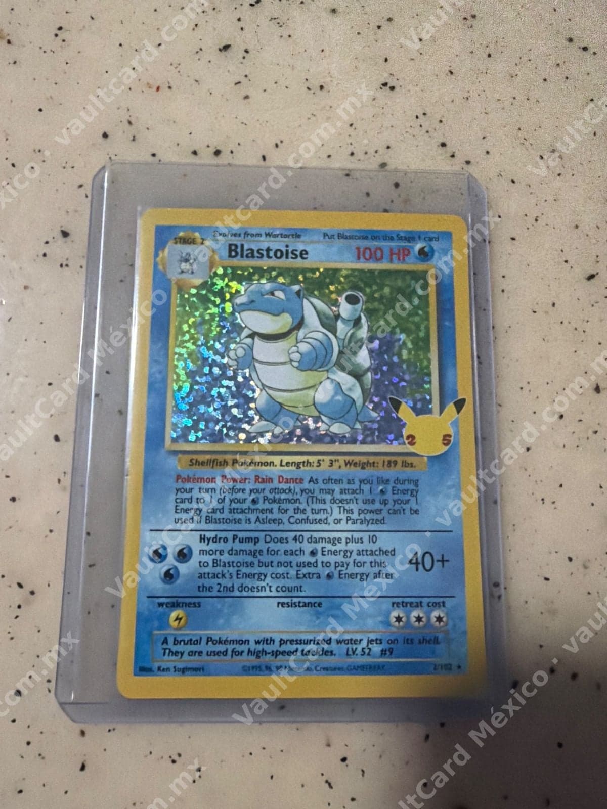Blastoise 2/102 Holo - Celebrations Classic Collection (CEL) Inglés