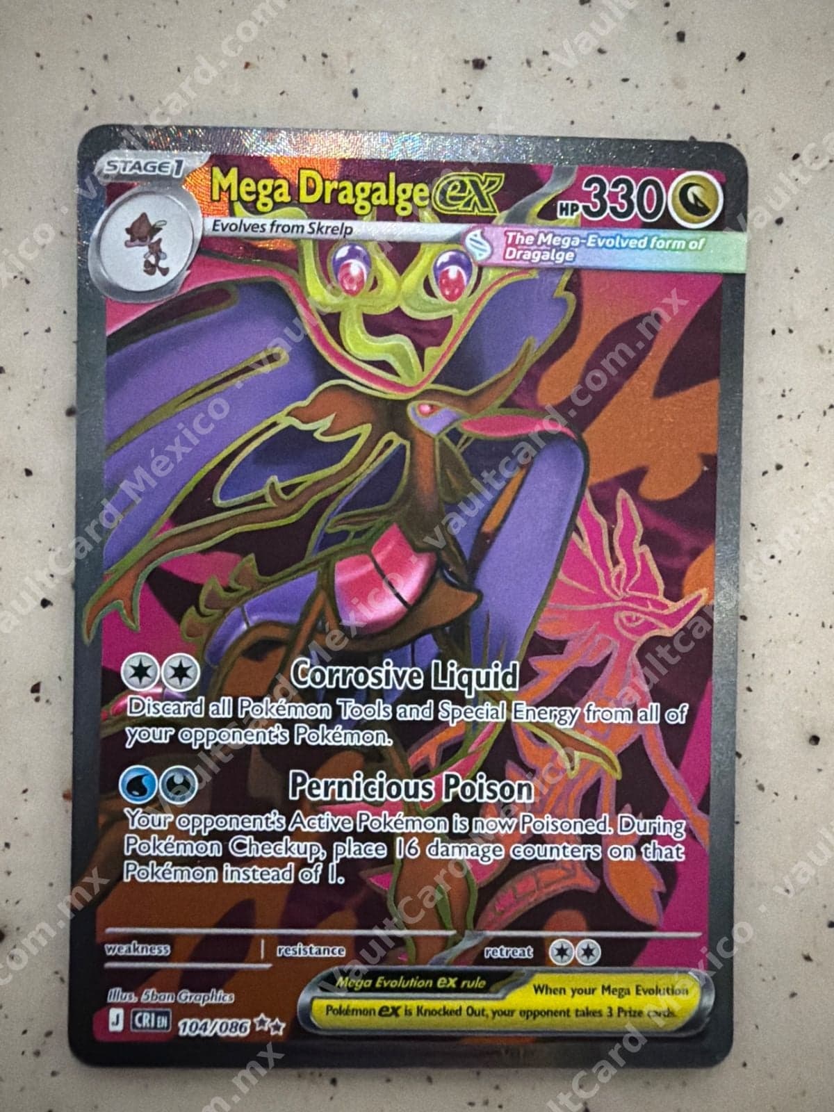 Mega Dragalge ex 104/086 - (CRI) Inglés Full Art