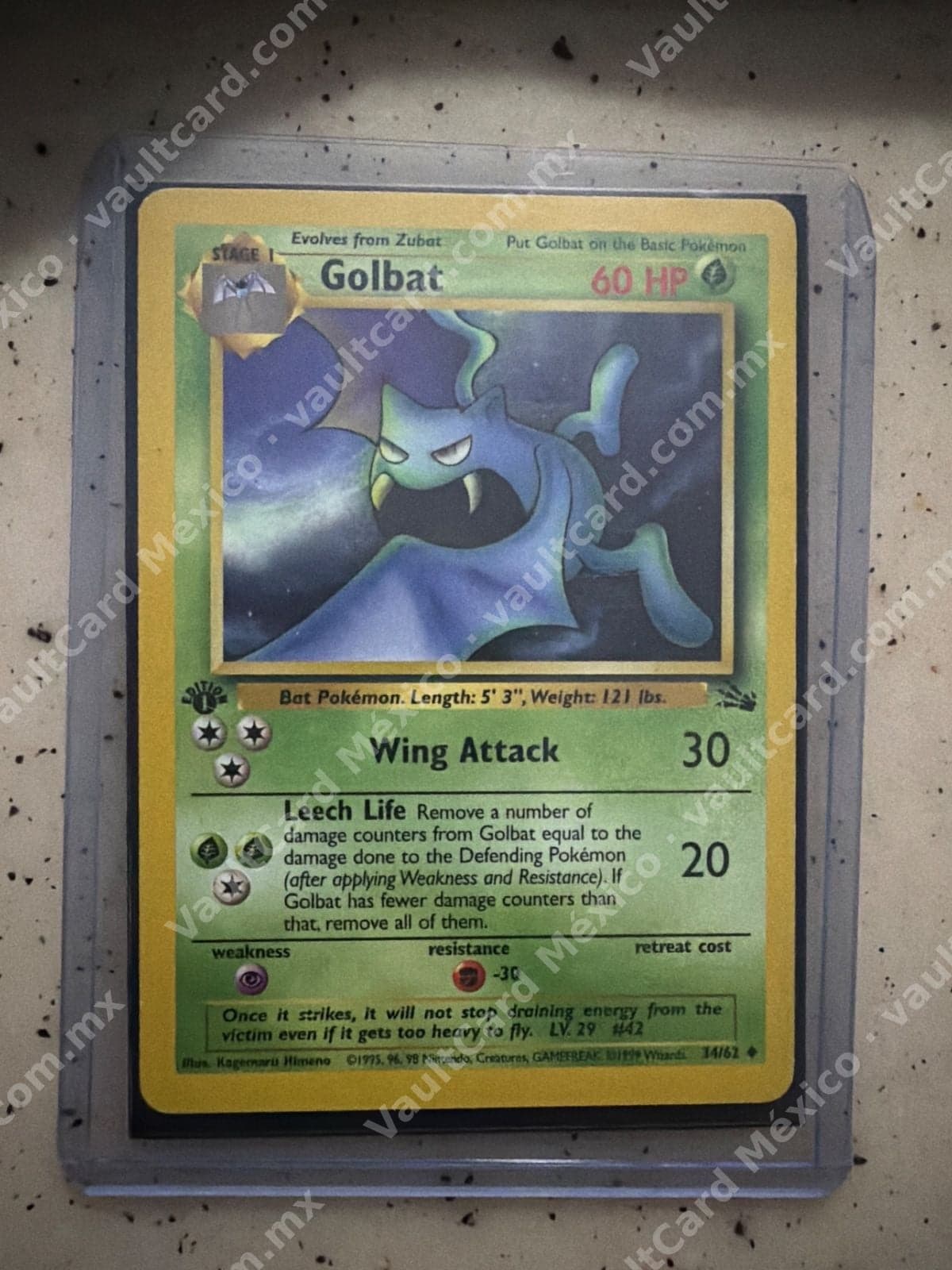 Golbat 34/62 - Fossil 1st Edition Inglés