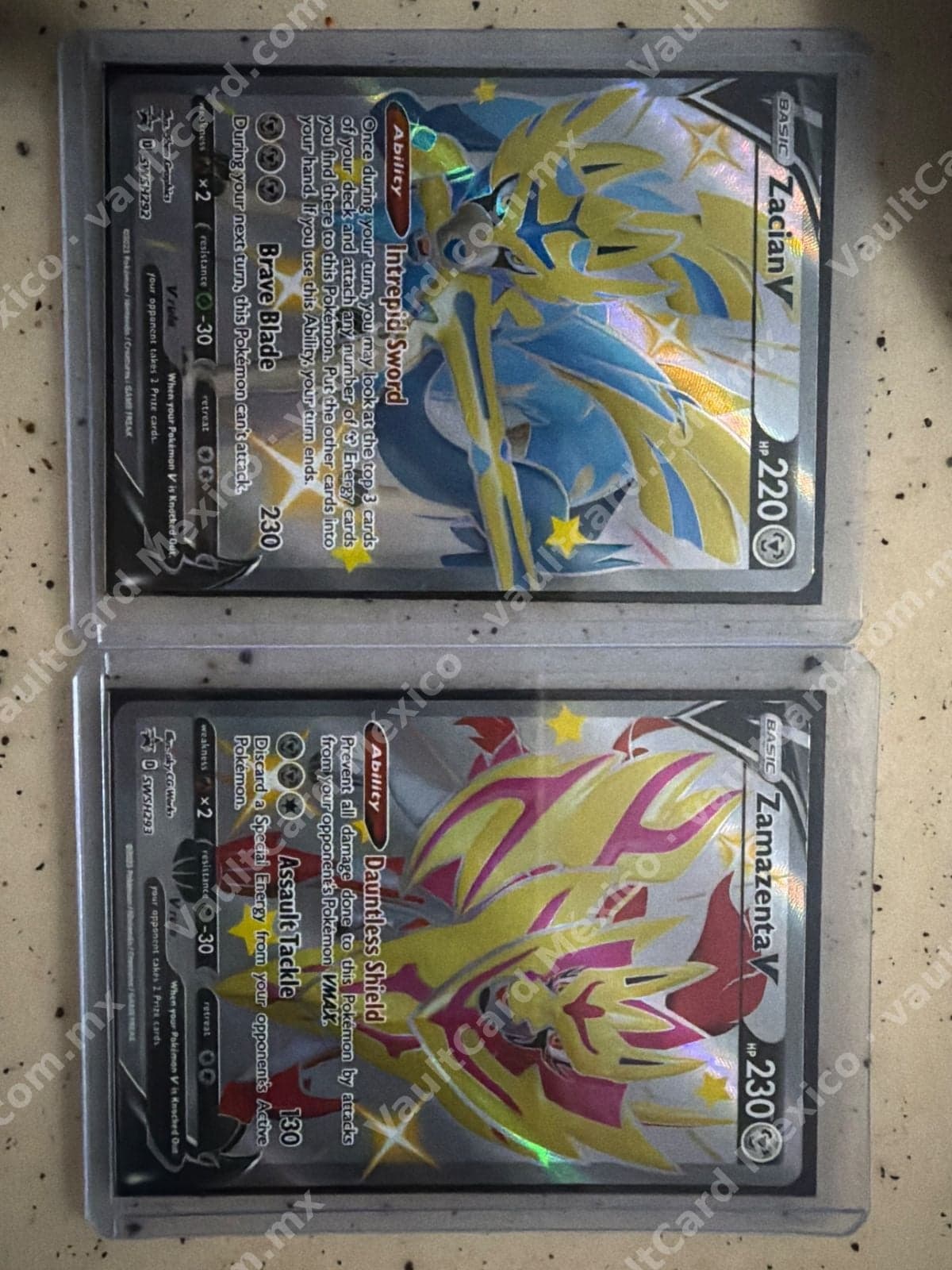 Lote Zacian V SWSH222 y Zamazenta V SWSH223 - Promos Full Art Inglés
