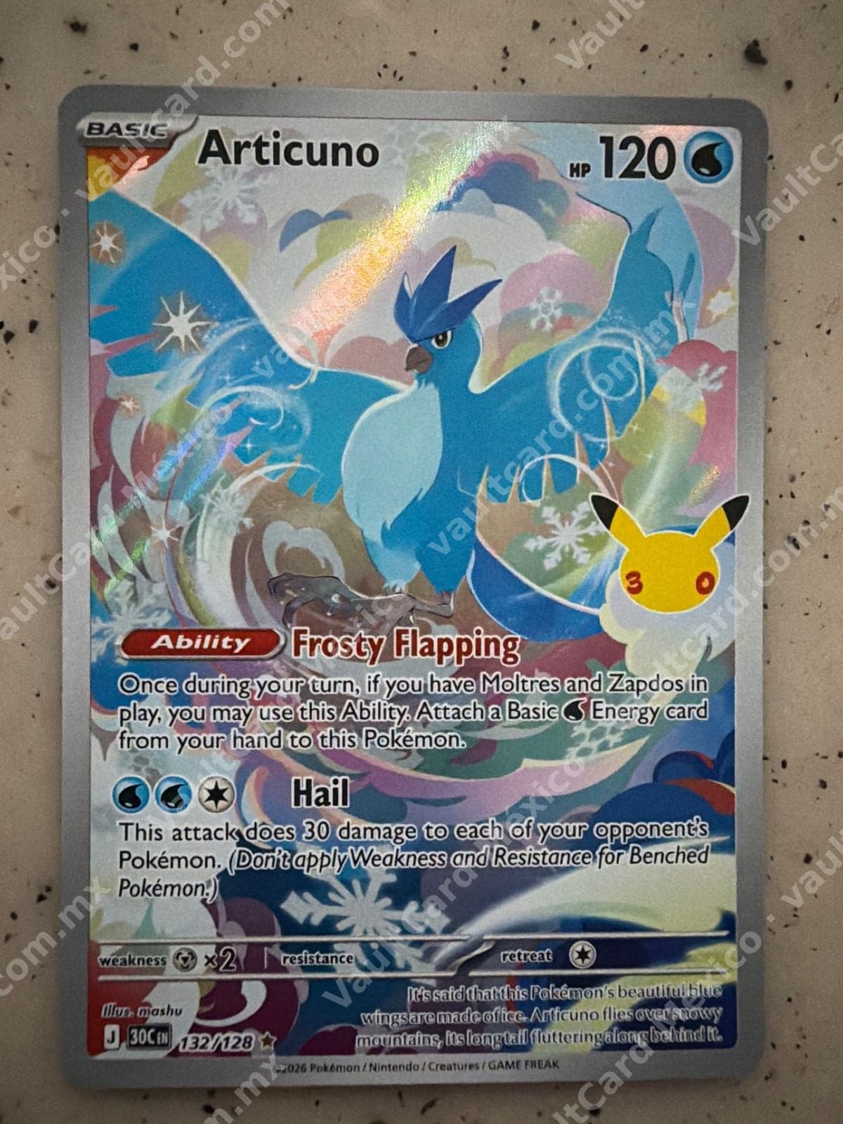 Articuno 132/128 - (30C) Inglés Carta Especial