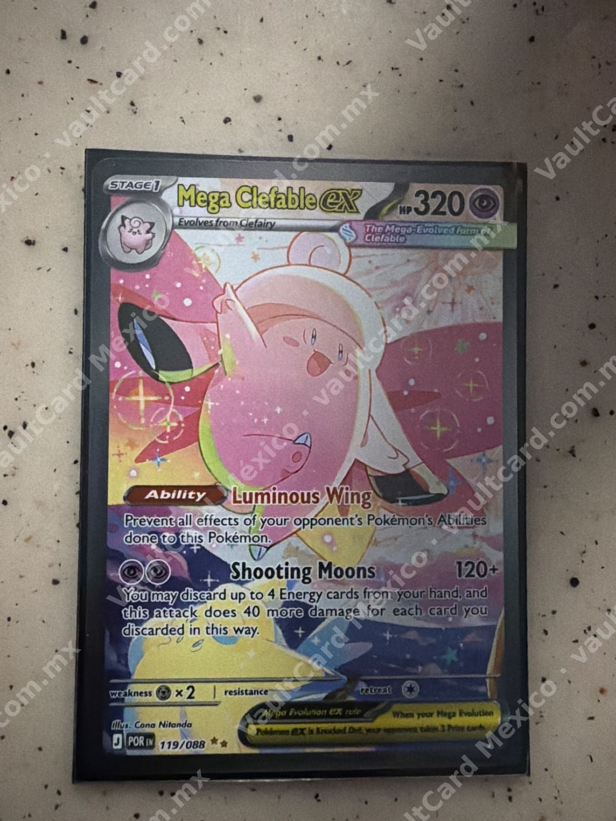 Mega Clefable ex 119/088 - (POR) Inglés Full Art