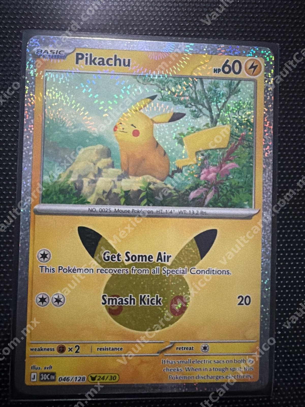 Pikachu 046/128 - Edición 30 Aniversario (30C) Inglés - Holo 24/30