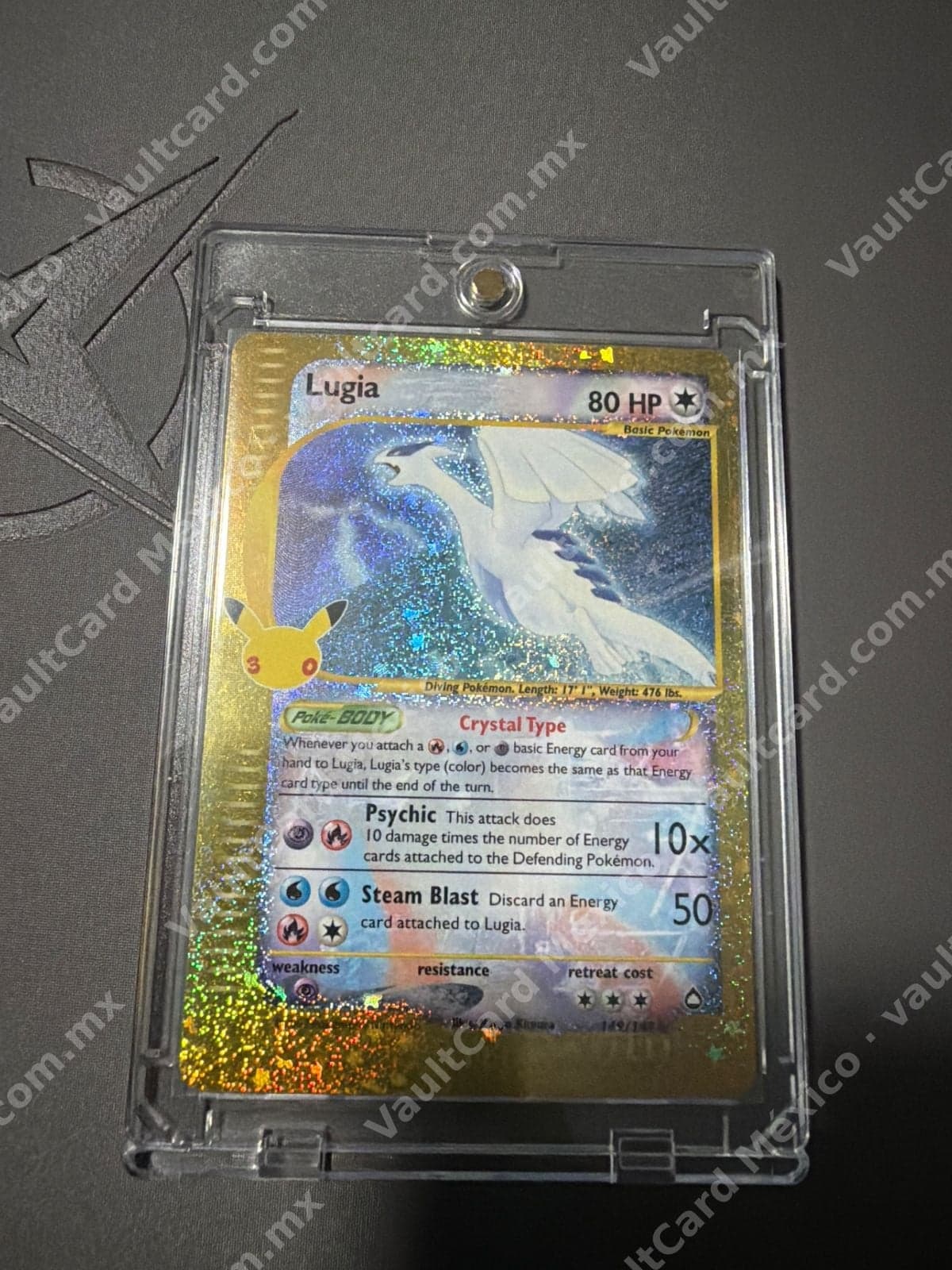 Lugia Crystal Type 149/147 - Aquapolis Inglés (Secret Rare)