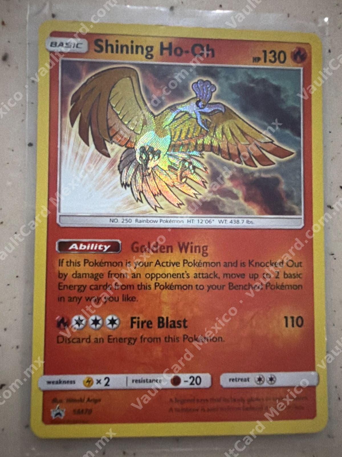 Shining Ho-Oh SM70 Promo Holo - Sun & Moon Black Star Promo Inglés
