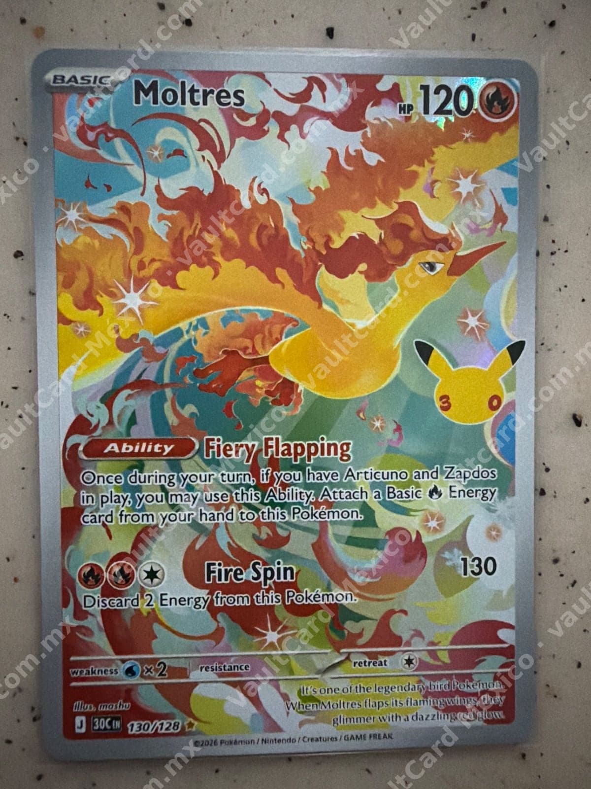 Moltres 130/128 - (JO) Inglés - Illustration Rare