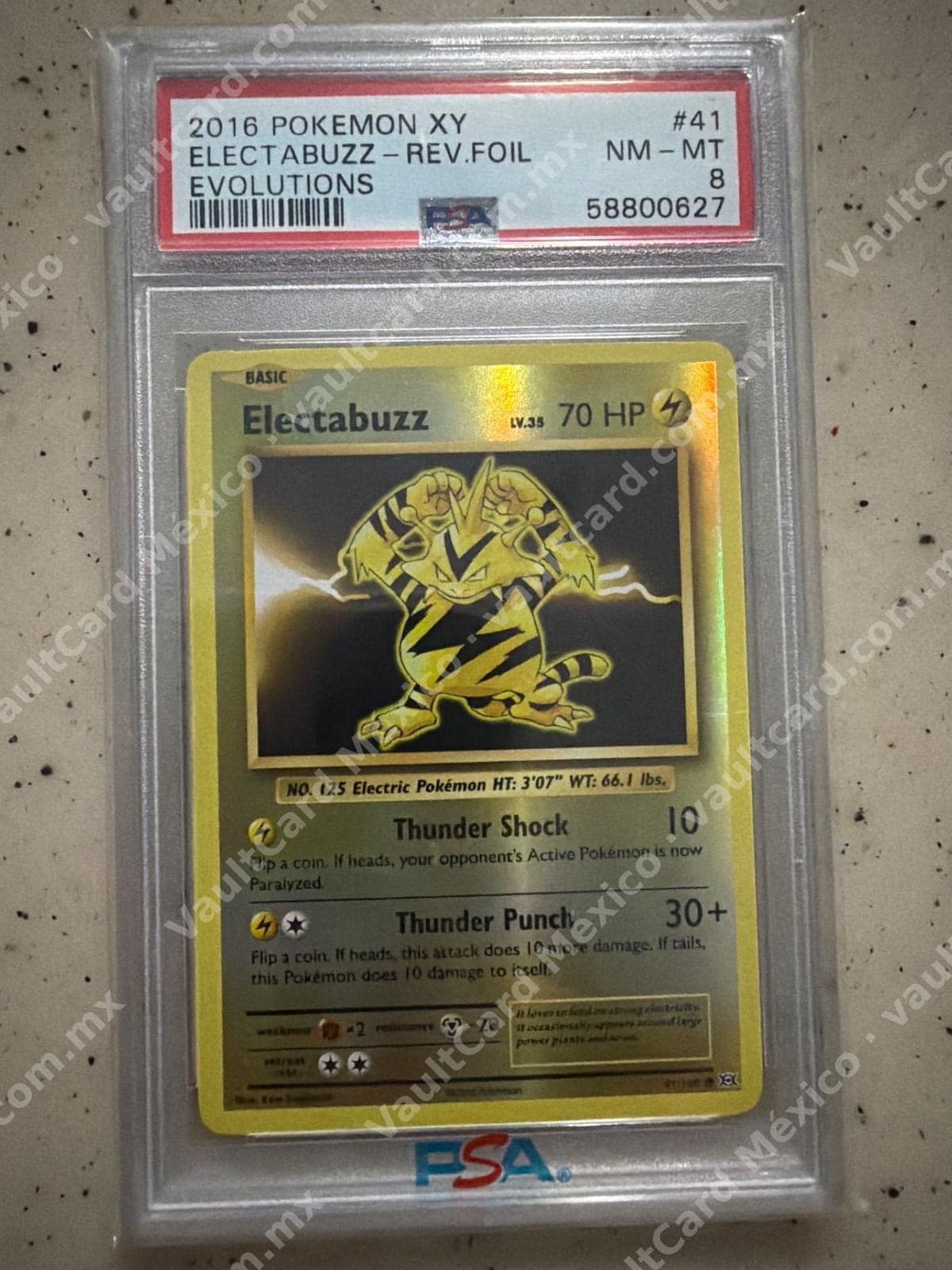 Electabuzz 41/108 Reverse Foil - Evolutions XY Inglés PSA 8 NM-MT