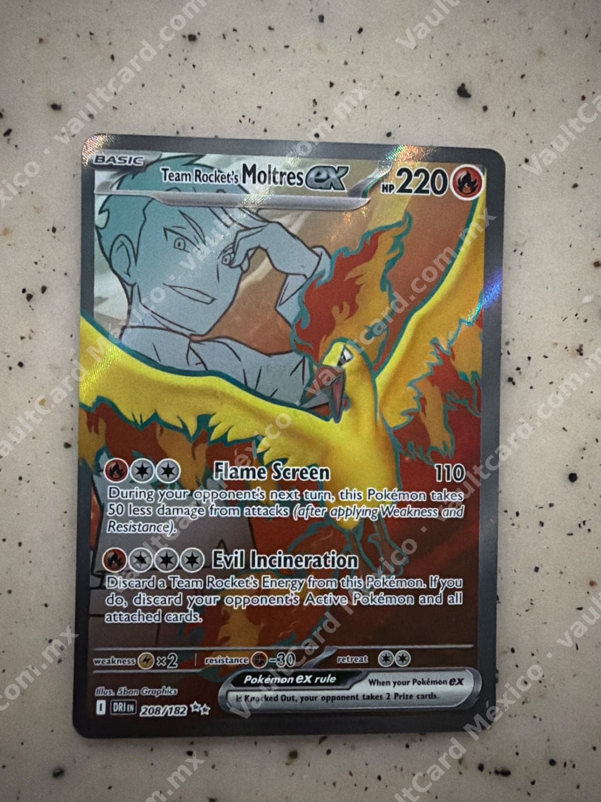 Team Rocket's Moltres ex 208/182 - (DRI) Inglés - Special Illustration Rare