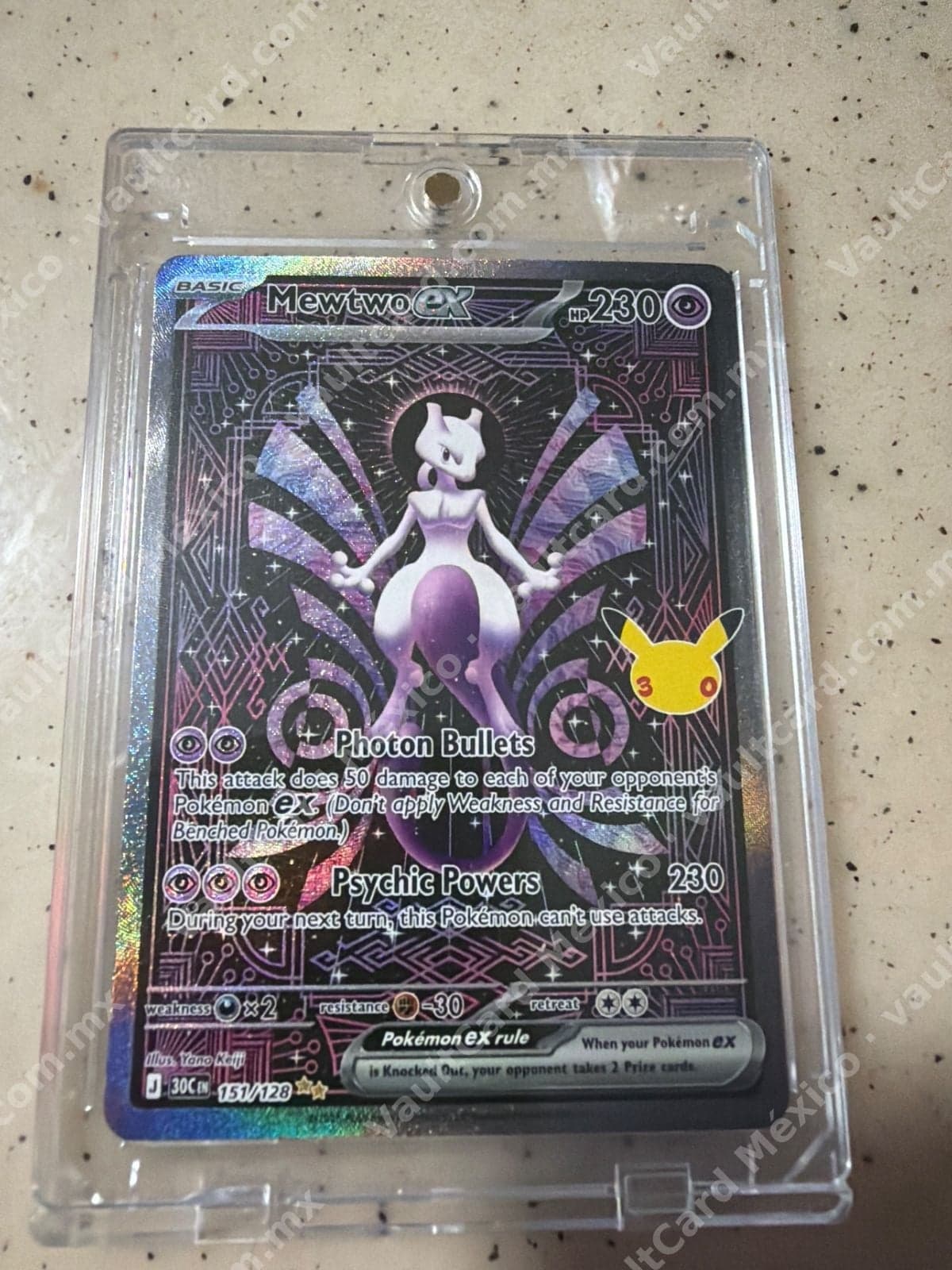 Mewtwo ex 151/128 - Promo 30 Aniversario (30C) Inglés