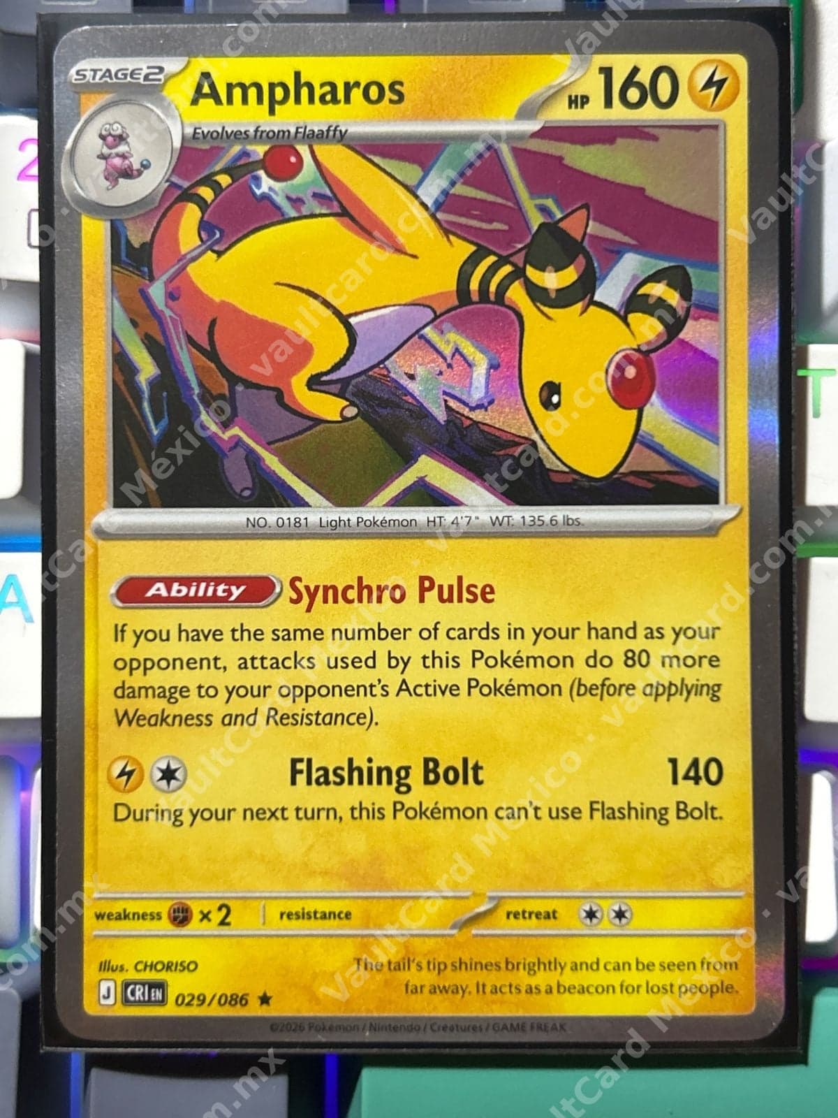 Ampharos 029/086 - (CRI) Inglés