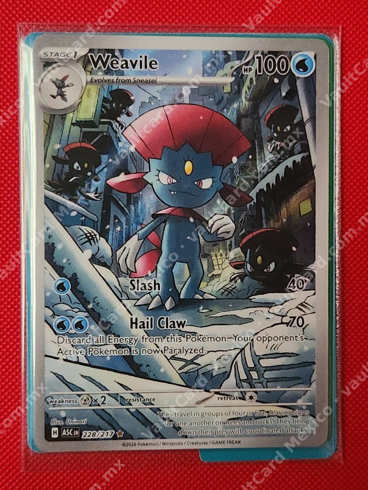 Weavile 228/217 - (ASC) Inglés - Illustration Rare