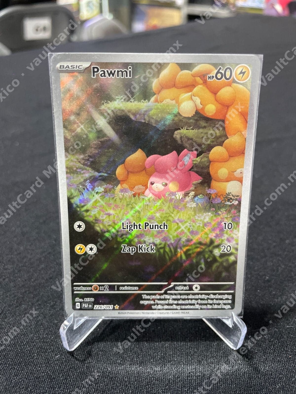 Pawmi 226/091 - Paldean Fates (PAF) Illustration Rare Inglés