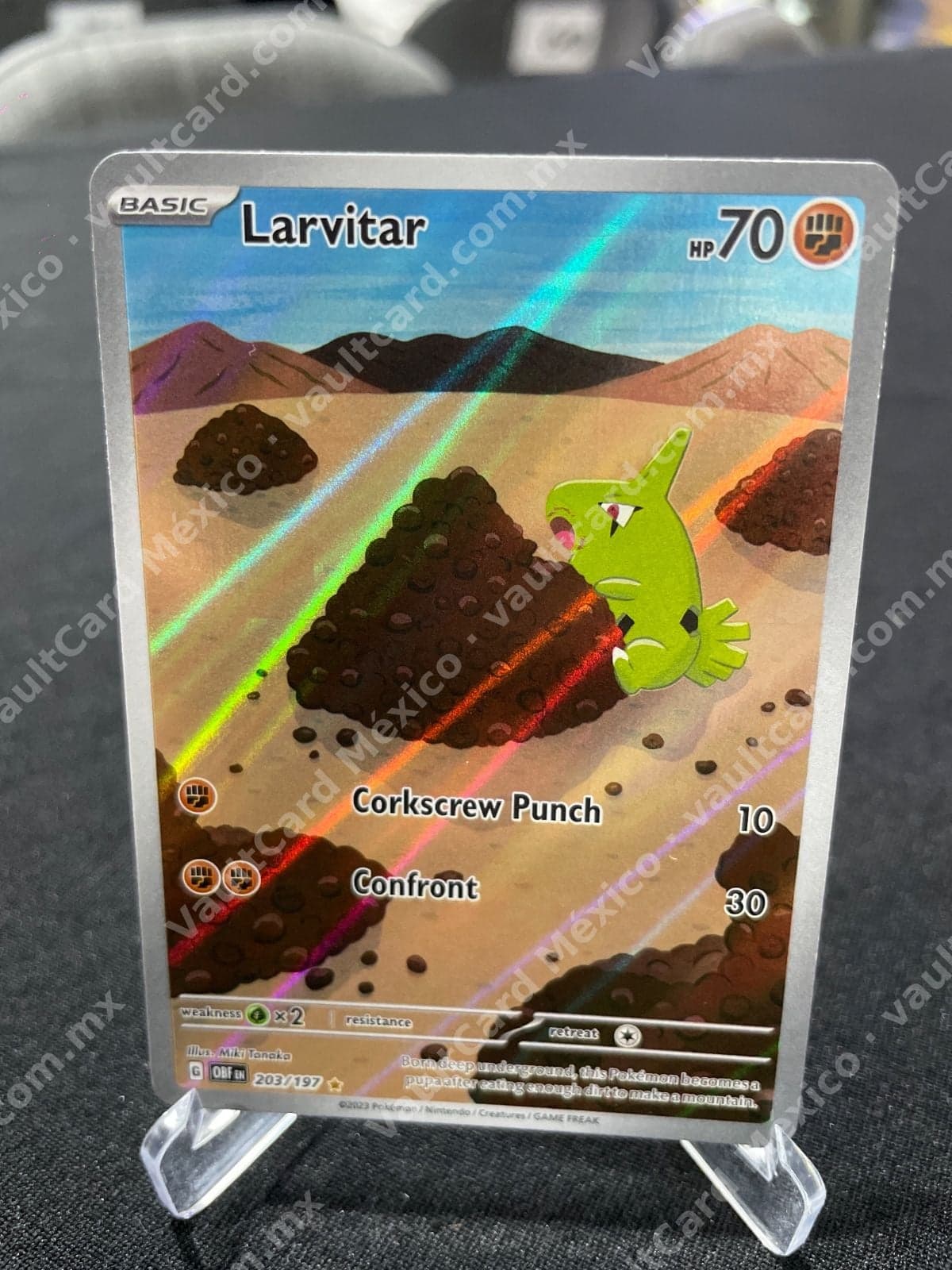 Larvitar 203/197 - Obsidian Flames (OBF) Inglés - Illustration Rare