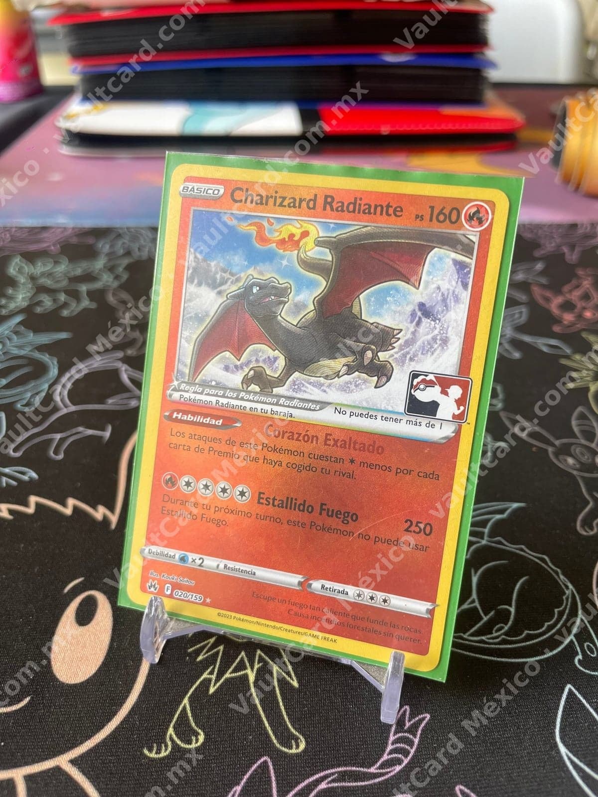 Charizard Radiante PRIZE PACK DE LIGA 020/159 - (CRZ) Sello PlayPokemon Español — foto 1
