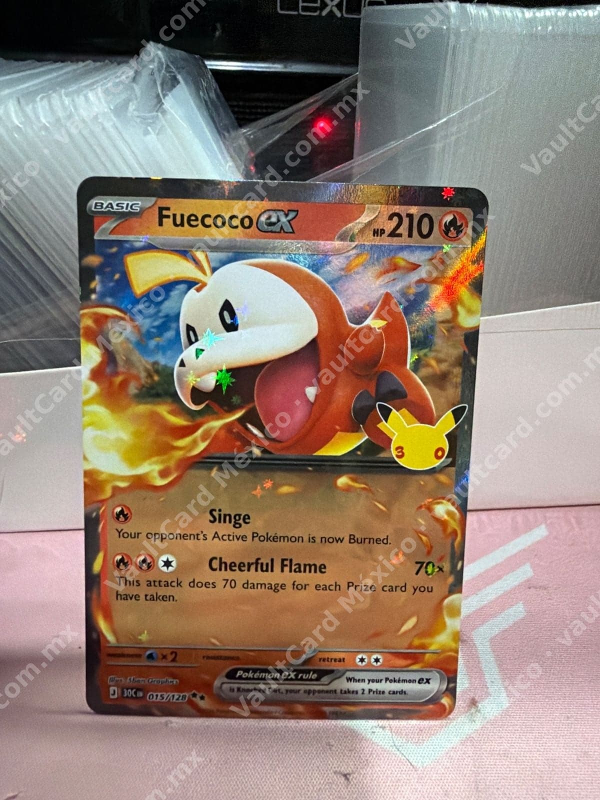Fuecoco ex 015/128 - Celebraciones Pikachu 30th (MEW) Inglés