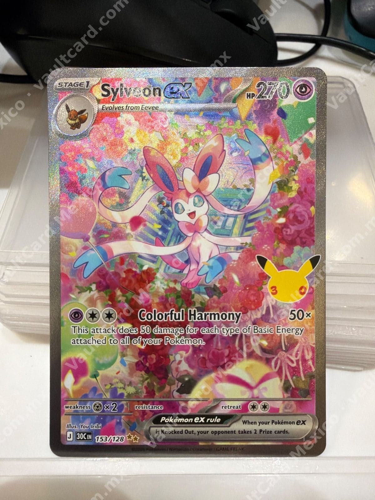 Sylveon ex 153/128 - (30C) Japonés - Pikachu 30 Aniversario SAR