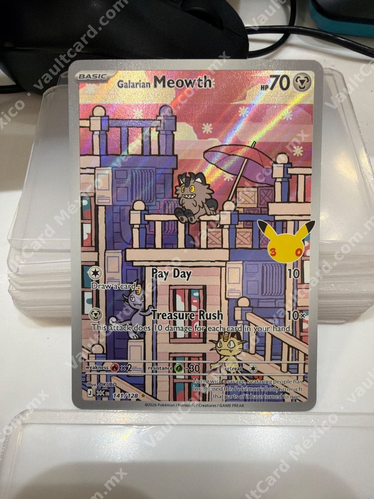 Galarian Meowth 141/128 - (30C) Inglés - Illustration Rare