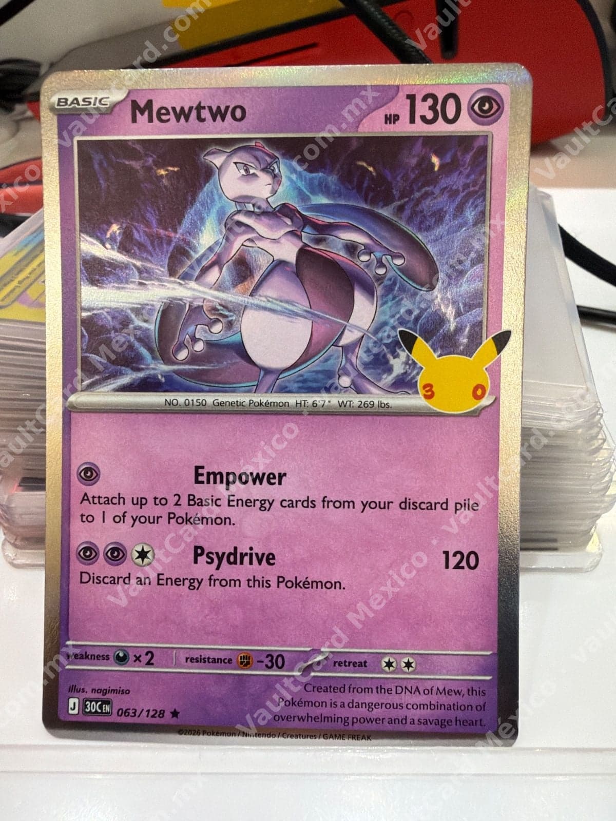 Mewtwo 063/128 - Celebraciones 30 Aniversario (30C) Inglés