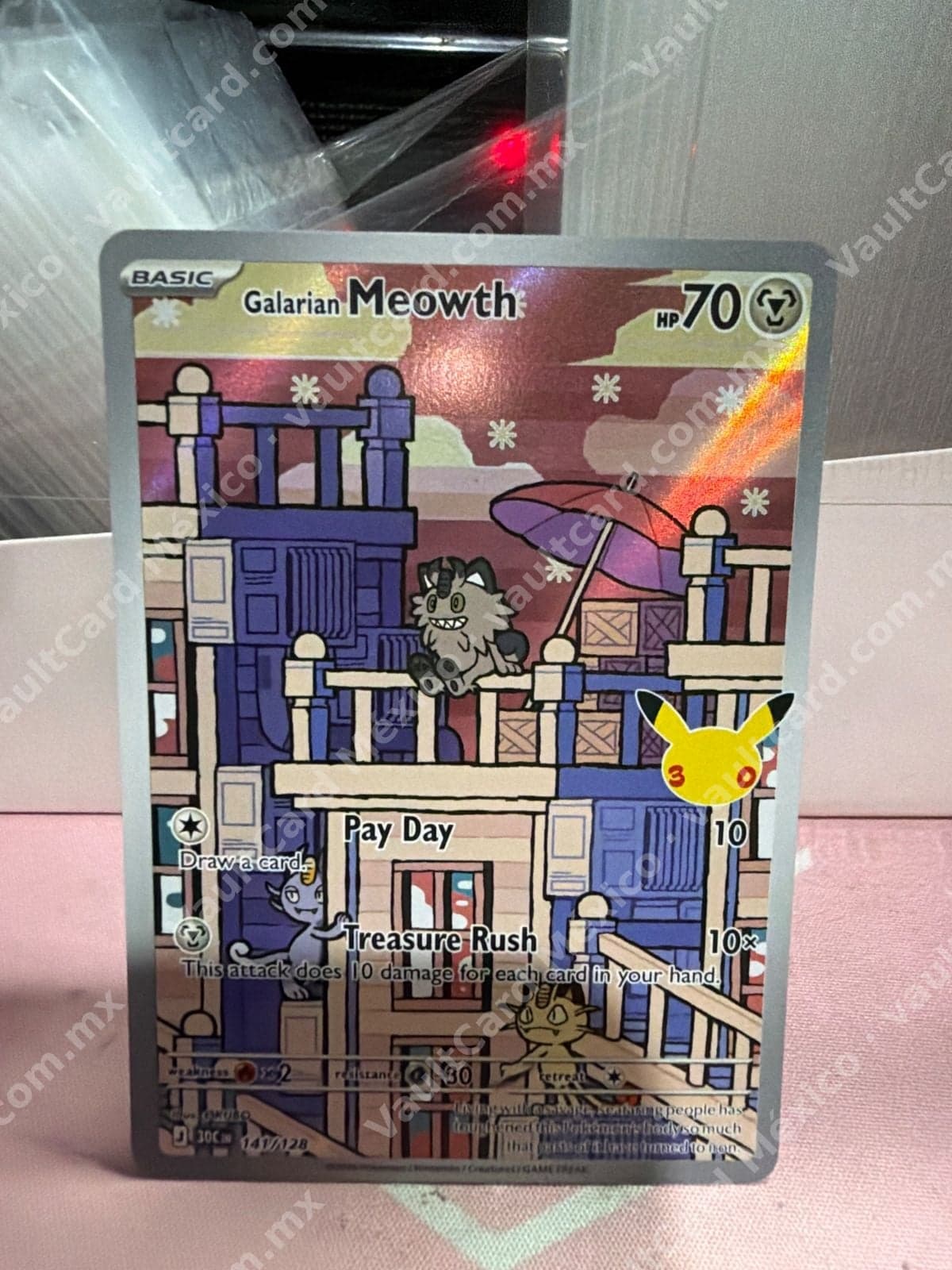 Galarian Meowth 141/128 - Illustration Rare Inglés