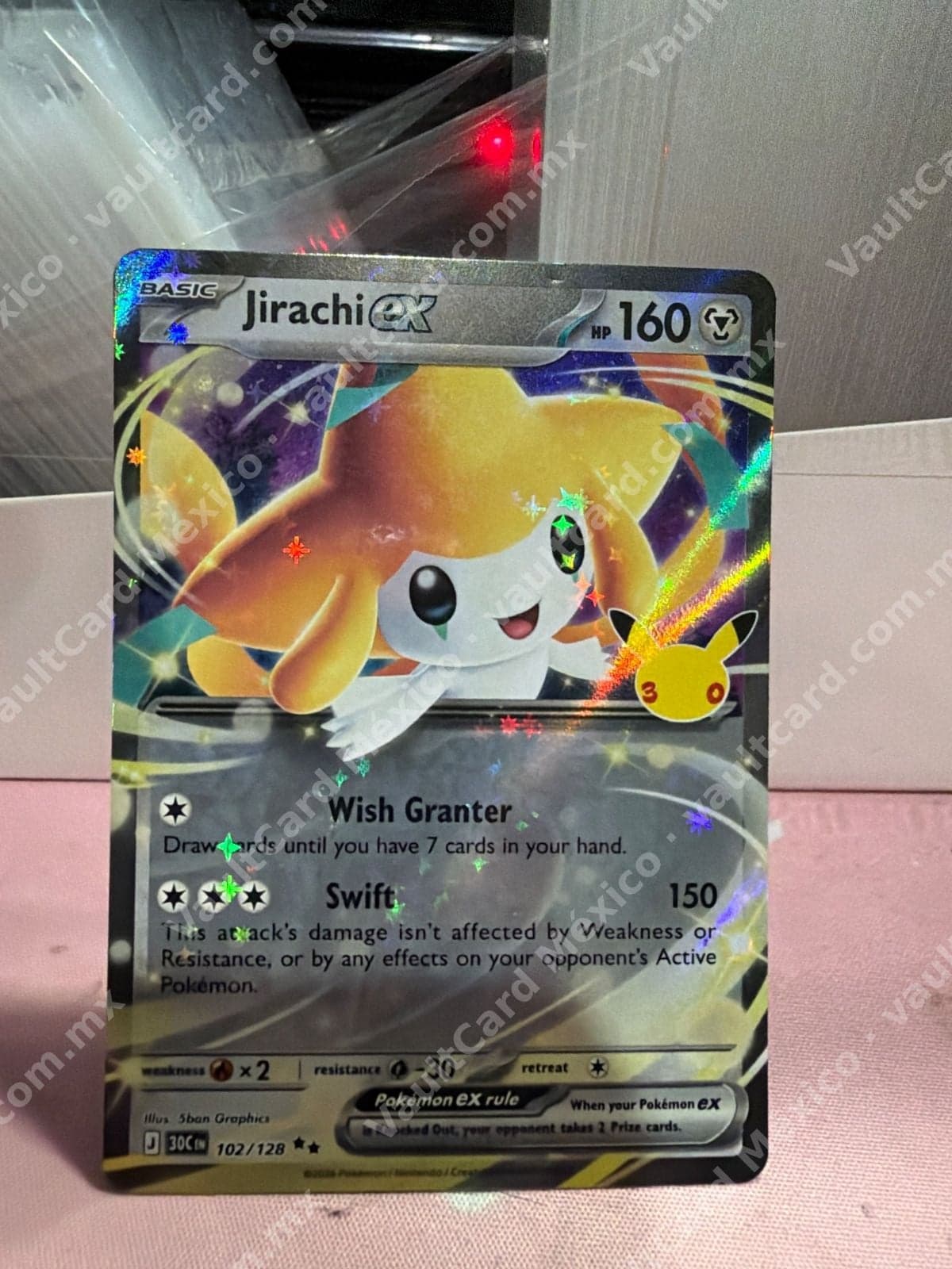 Jirachi ex 102/128 - Celebraciones Pokémon 151 Inglés