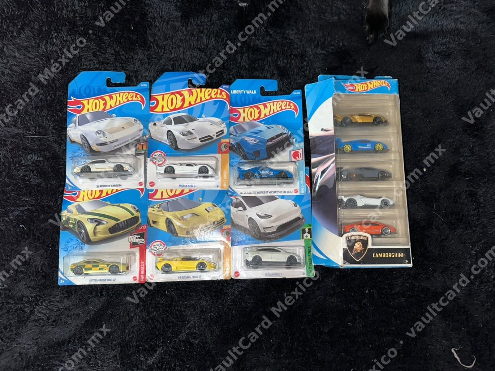 Lote Hot Wheels - 6 autos a escala sellados (incluye set Lamborghini 5-pack)