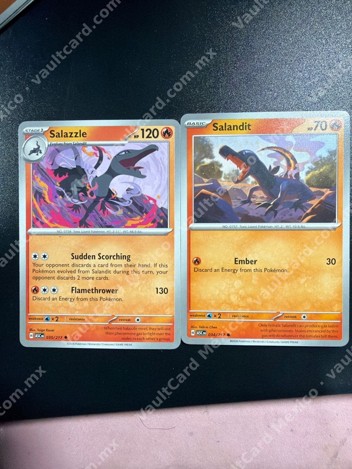 Lote Salazzle 035/217 y Salandit 034/217 - (ASC) Inglés