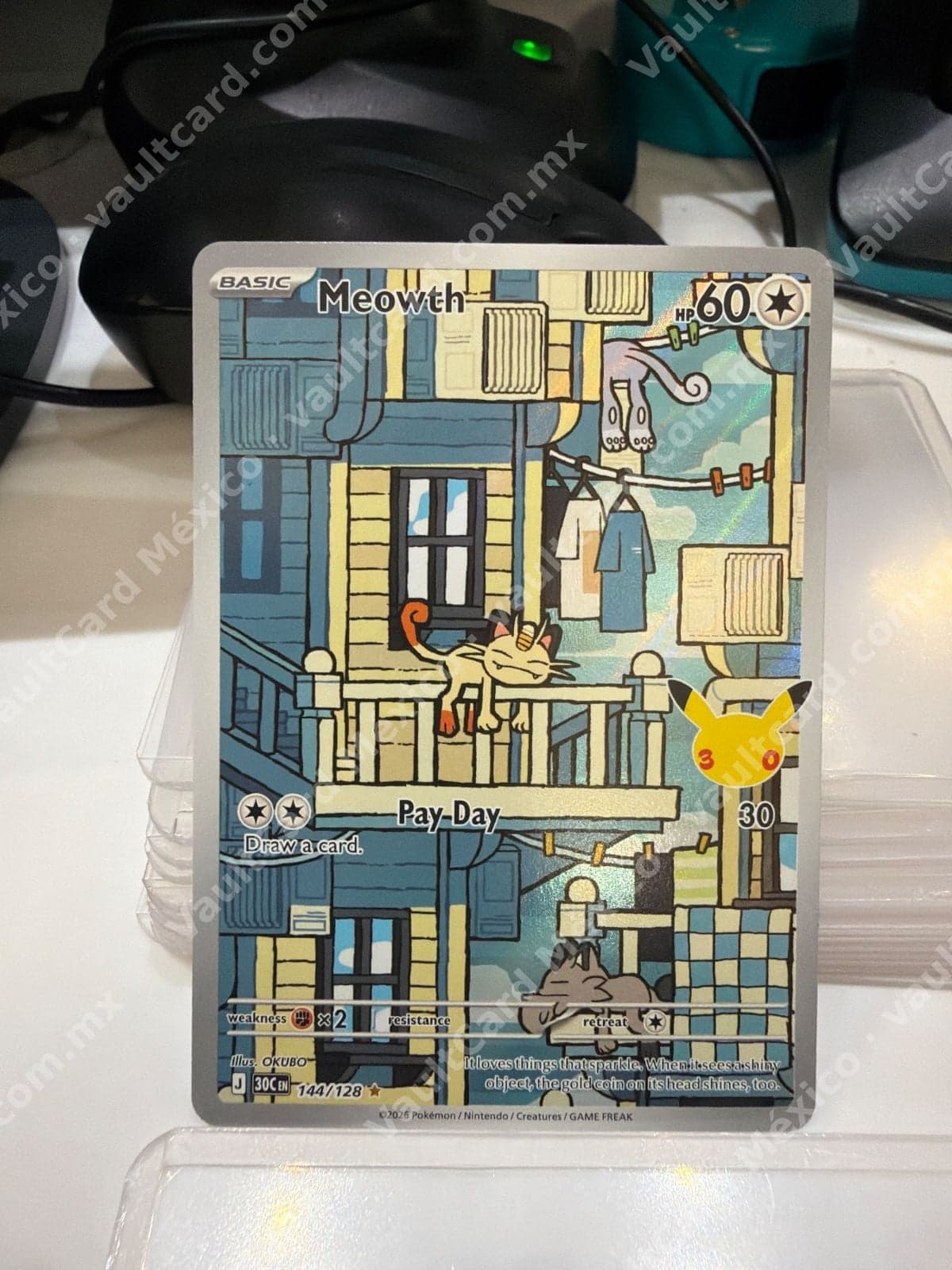 Meowth 144/128 - Illustration Rare Inglés (30C)