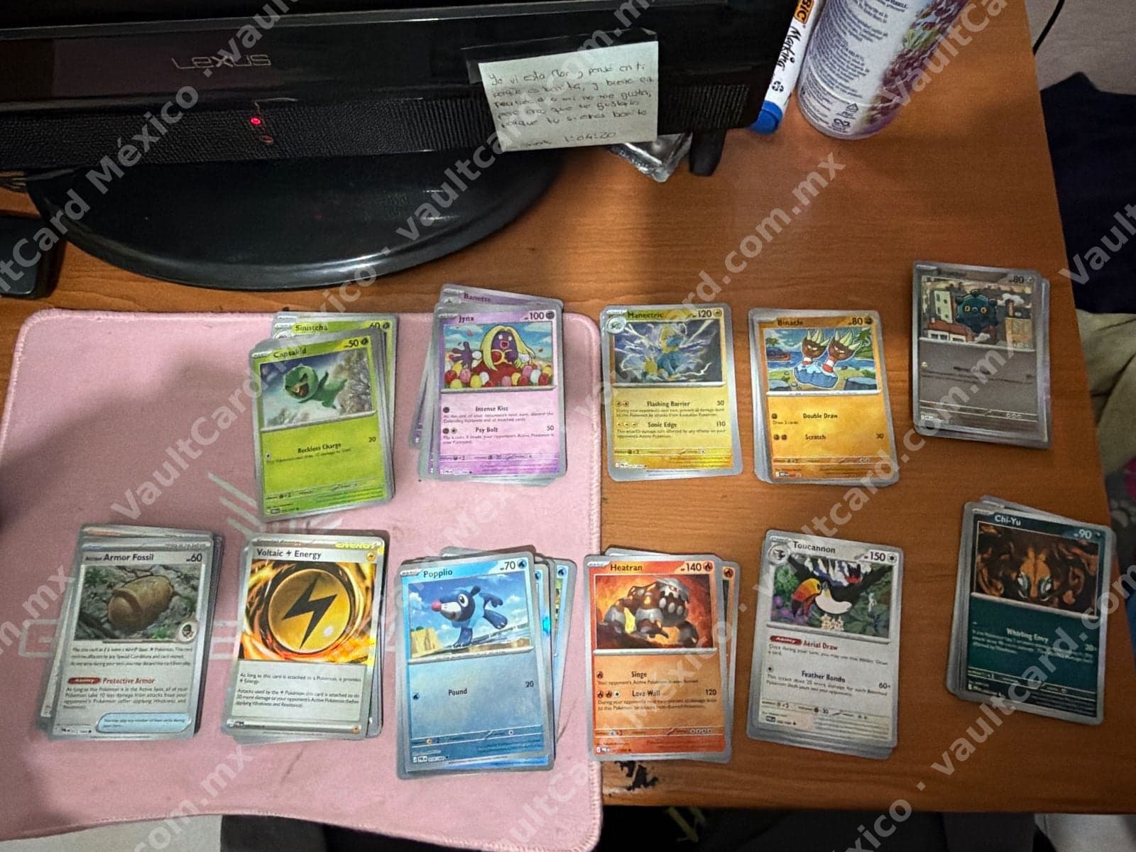 Lote de 119 Cartas Pokémon TCG en Inglés - Varias (Jynx, Manectric, Heatran, Chi-Yu y más)