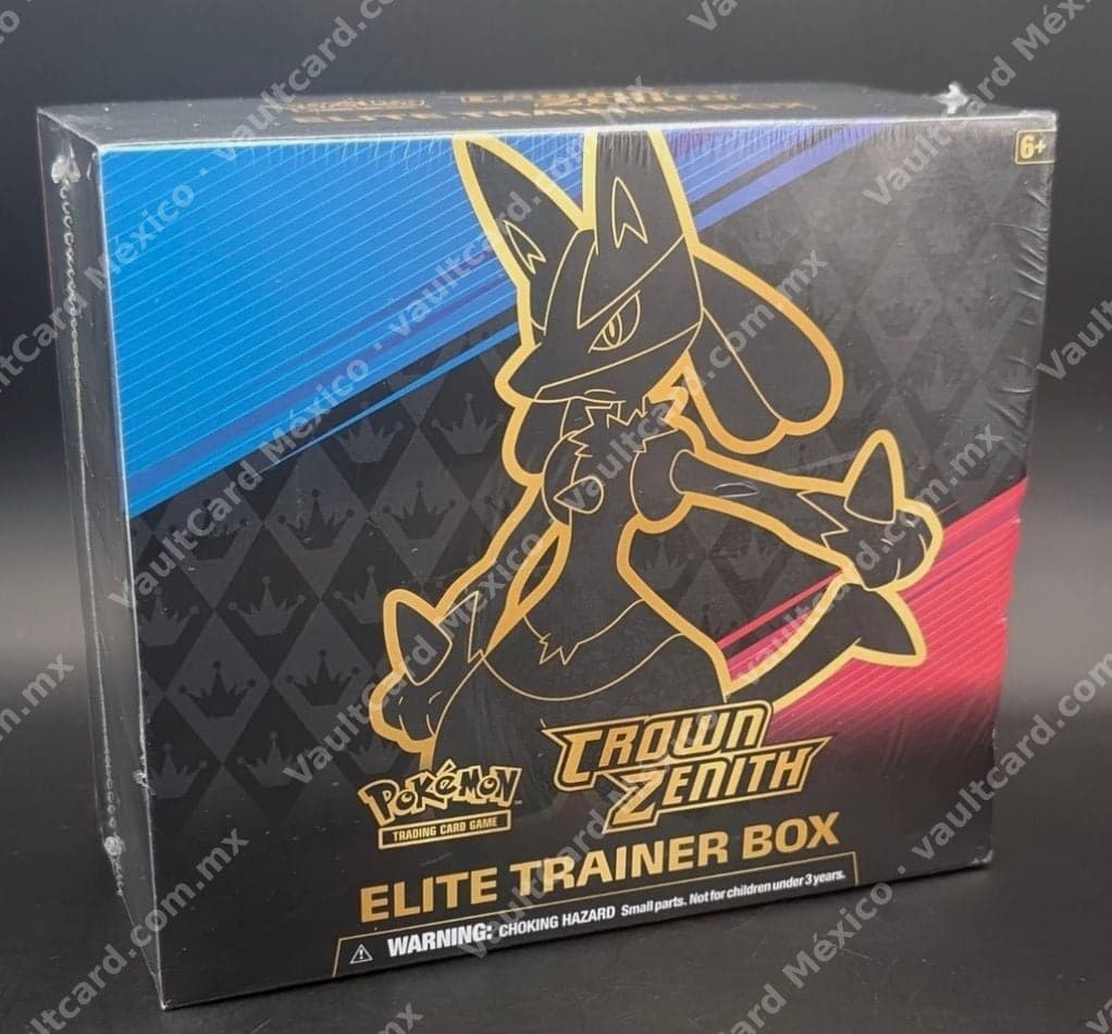 Elite Trainer Box Crown Zenith - Pokémon TCG Inglés Sellado (Lucario)