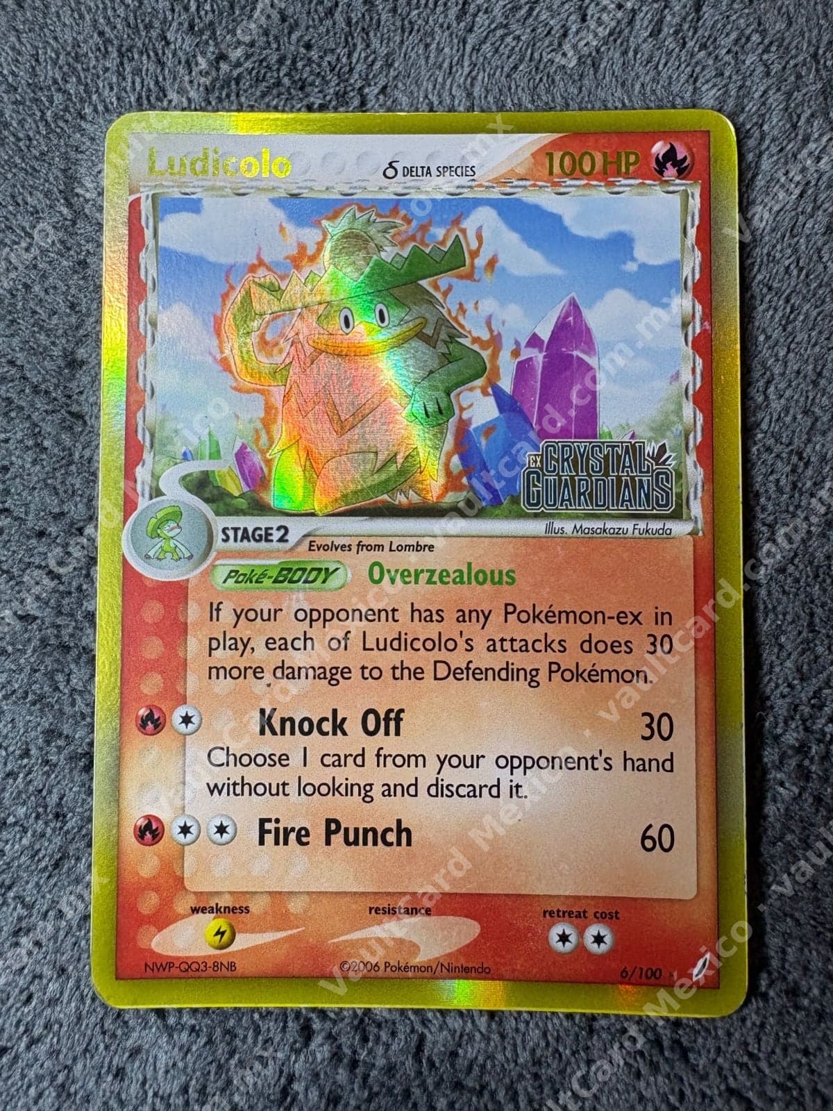 Ludicolo δ Delta Species 6/100 Reverse Holo LP- EX Crystal Guardians