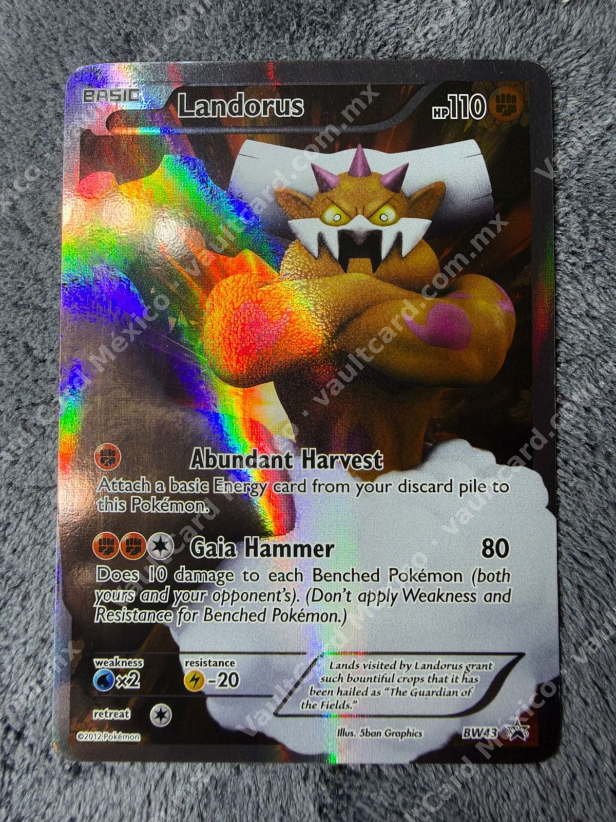 Landorus BW43 Holo Rare LP - Promo Black & White