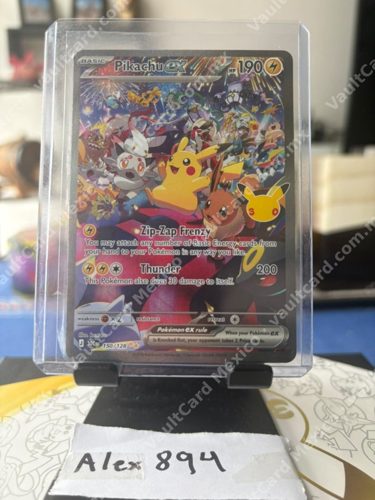 Pikachu ex 150/128 - Inglés (30C) Full Art