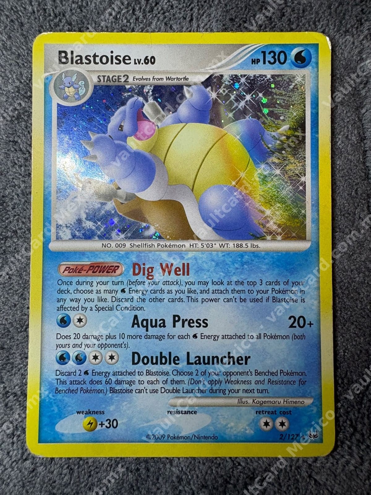 Blastoise 2/127 Holo Rare MP - Platinum