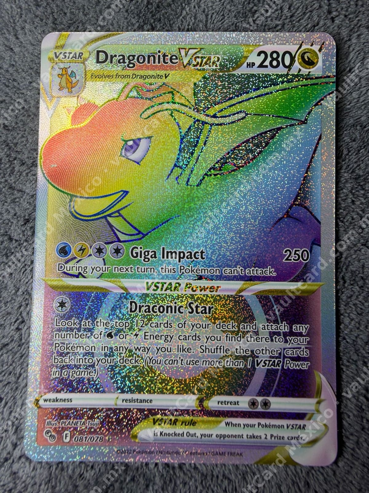 Dragonite VSTAR 081/078 Rainbow Rare NM - Pokémon GO