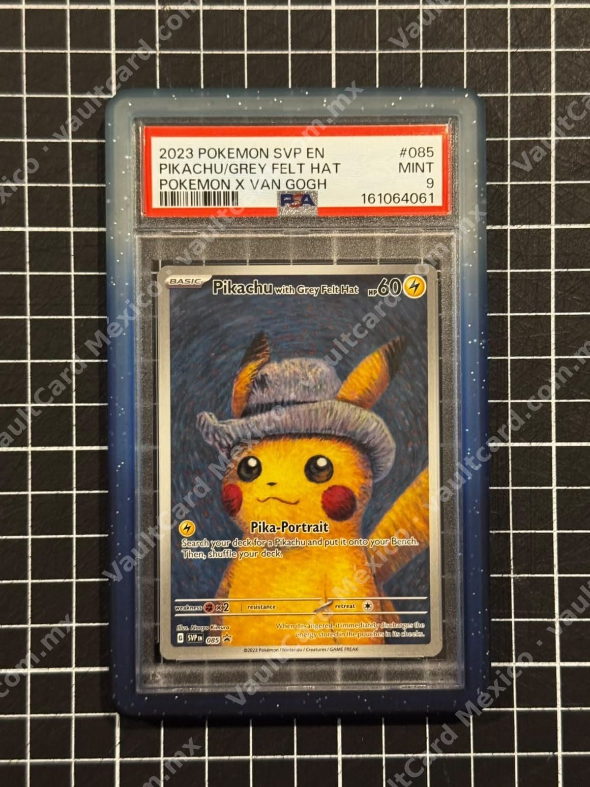 Pikachu with Grey Felt Hat 085 - Pokémon x Van Gogh SVP PSA 9 MINT Inglés