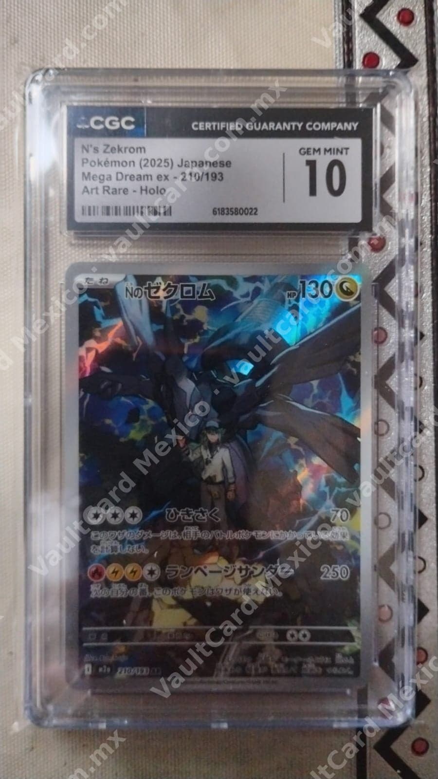 Carta Pokémon Japonesa Calificada CGC - Reverso visible