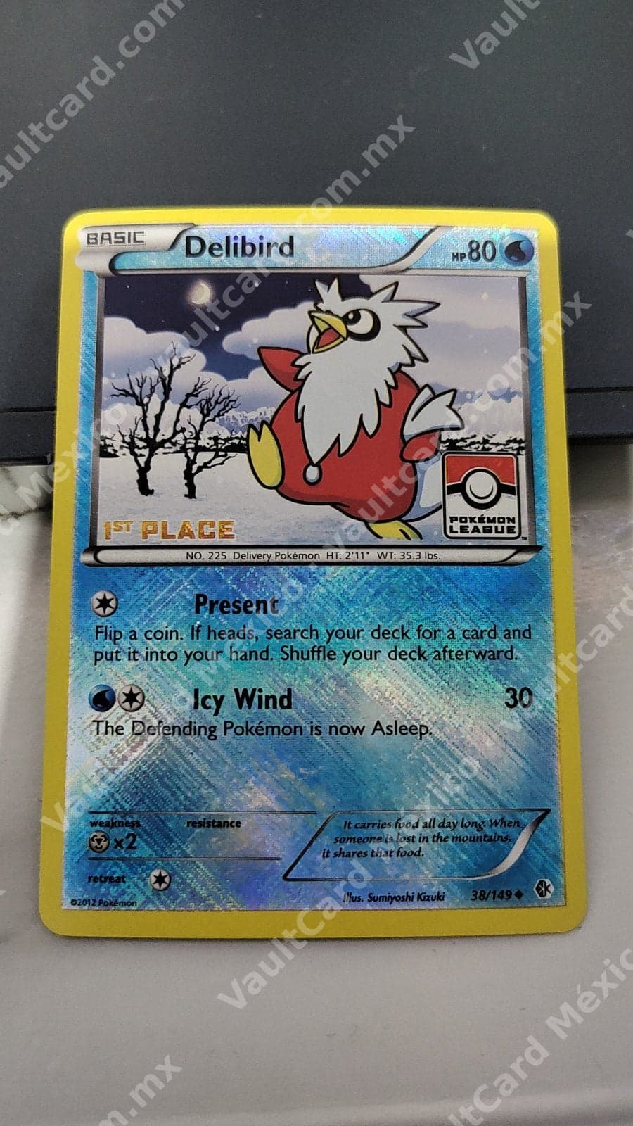 Delibird 38/149 - Boundaries Crossed (BCR) Inglés - Pokémon League 1st Place Promo