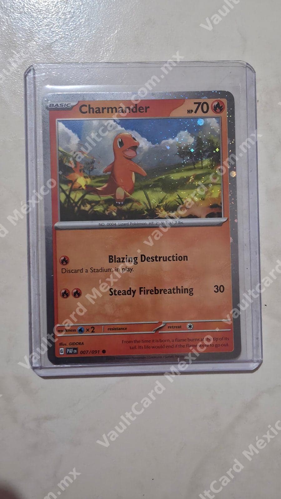 Charmander 007/091 - PAF Inglés (Reverse Holo)