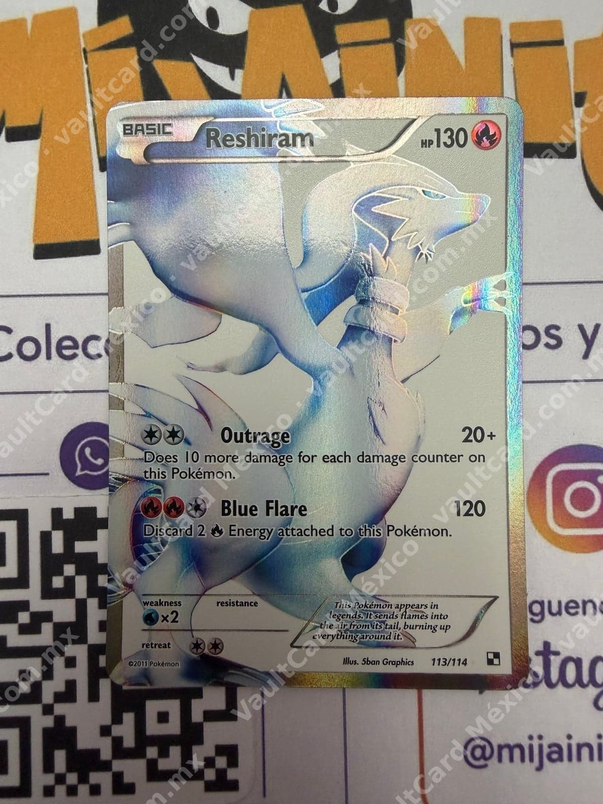 Reshiram 113/114 Full Art - Black & White Inglés