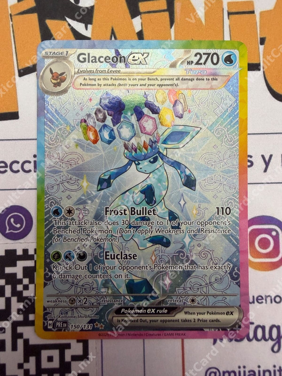 Glaceon ex 150/131 - Prismatic Evolutions (PRE) Inglés