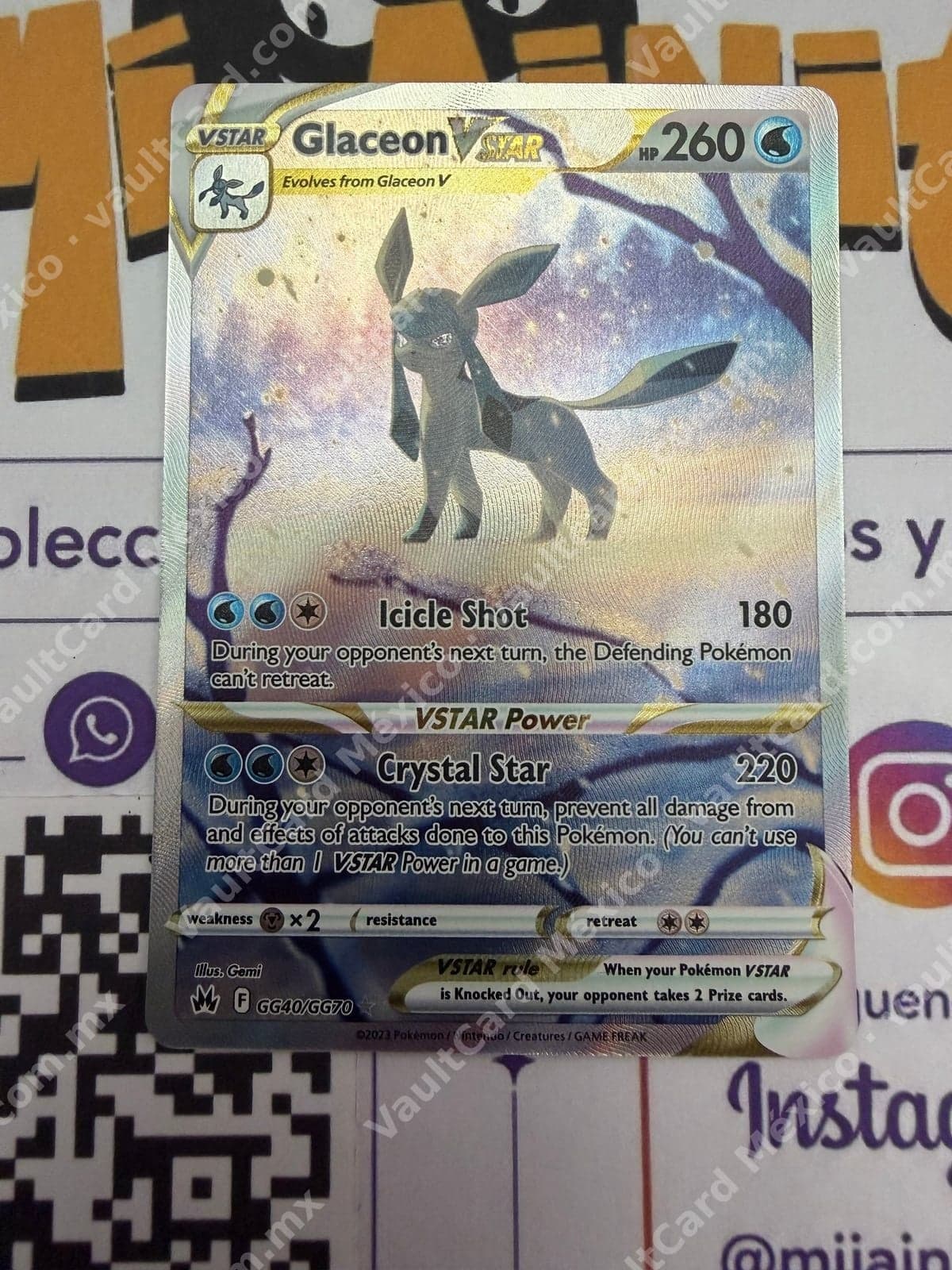 Glaceon VSTAR GG40/GG70 - Crown Zenith Galarian Gallery Inglés