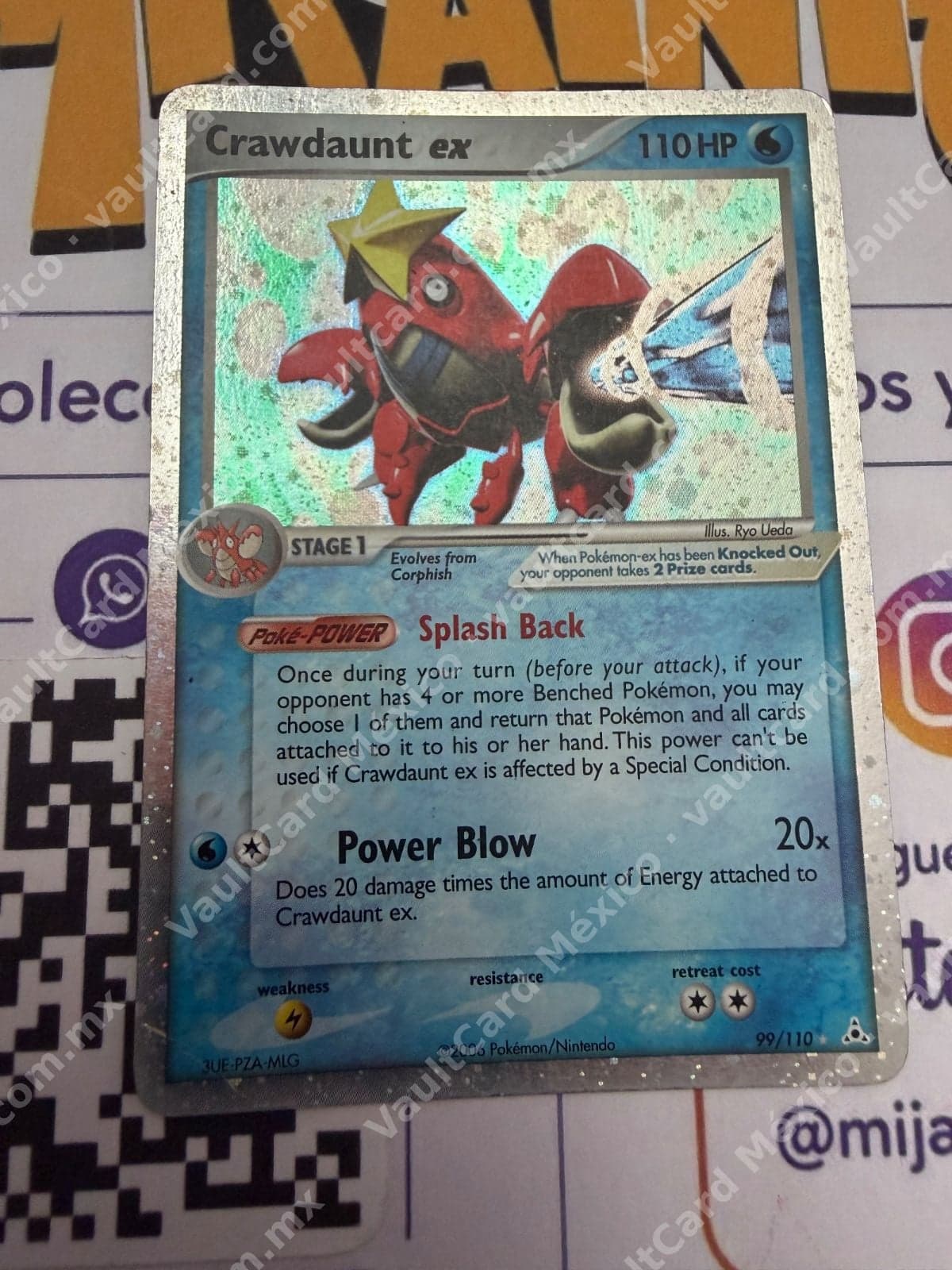 Crawdaunt ex 99/110 - EX Holon Phantoms Inglés
