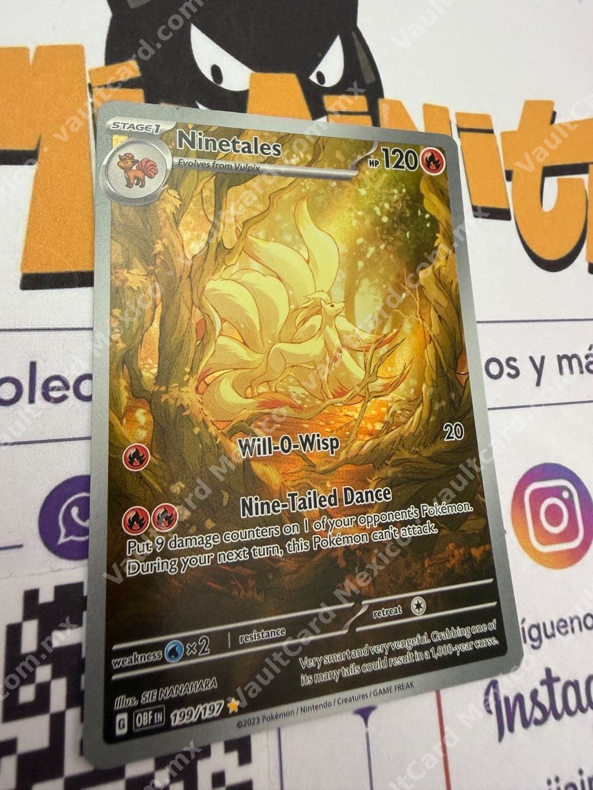 Ninetales 199/197 - Obsidian Flames (OBF) Inglés - Illustration Rare