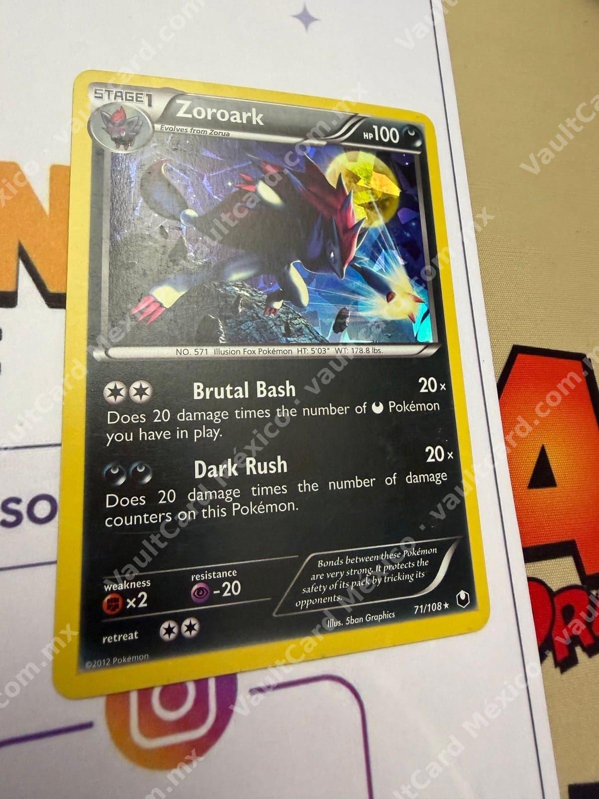 Zoroark 71/108 - (Deck Exclusives) Dark Explorers Inglés Cracked Ice Holo