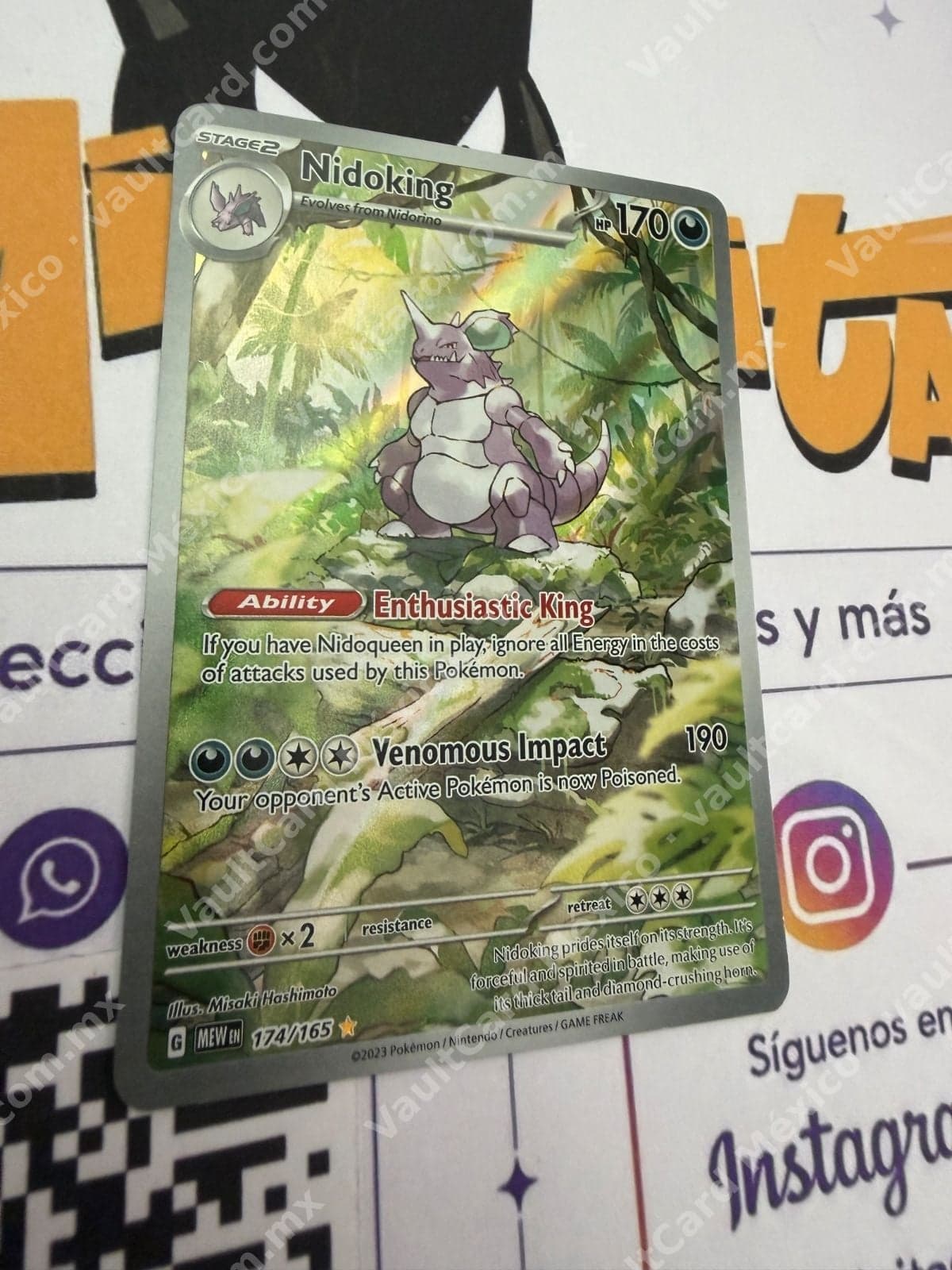 Nidoking 174/165 - 151 (MEW) Inglés Illustration Rare