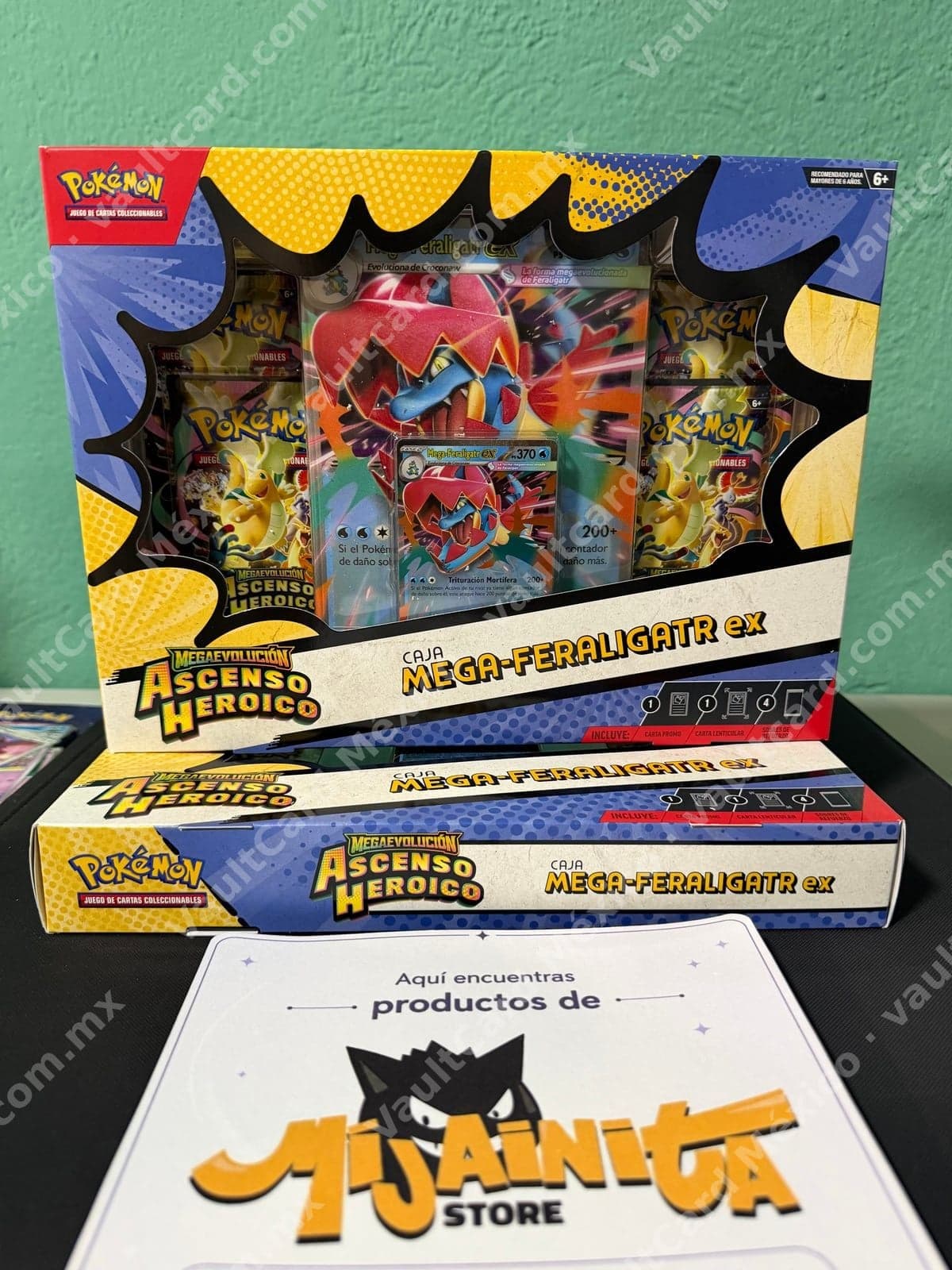 Caja Mega-Feraligatr ex - Ascenso Heroico (ASC) Español