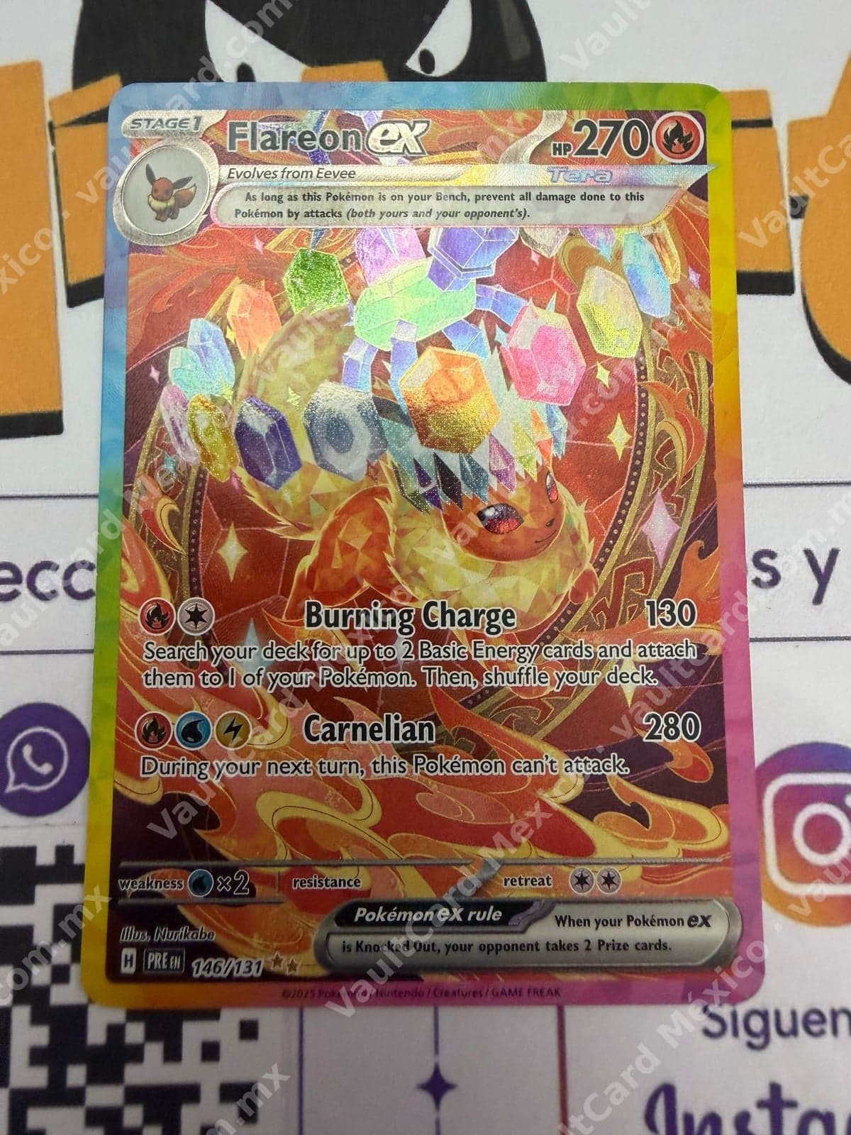 Flareon ex 146/131 - (PRE) Inglés Special Illustration Rare