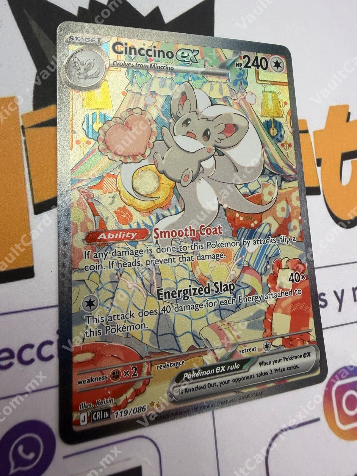 Cinccino ex 119/086 - (CRI) Inglés - Special Illustration Rare